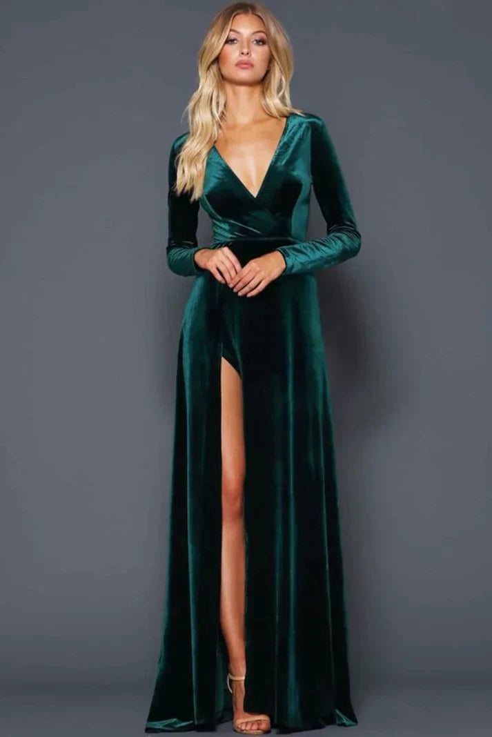 Maxi Velvet Gown Dress SYP14