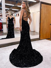 Velvet Sequins Ruched Prom Dresses SYP139