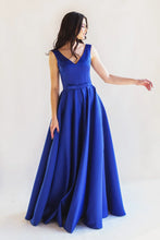 Satin Prom Dress Lace Up Formal Dress SYP187