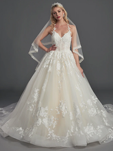 A-Line Wedding Dresses Off Shoulder Court Train Satin Short Sleeve Country Simple Plus Size Modern with Cascading Ruffles