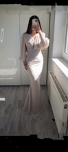 Vintage Mermaid Prom Dress Modest Evening Dress Y4559