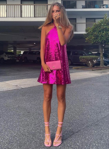 A-line Sequins Homecoming Dress Party Dress Y2330