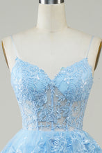 Cute Black A Line Sparkly Sequin Tiered Corset Short Homecoming Dress