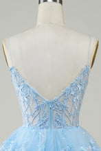 Cute Black A Line Sparkly Sequin Tiered Corset Short Homecoming Dress