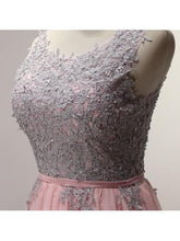 A-Line Appliques Ribbons Scoop Knee-Length Homecoming Dress PG145