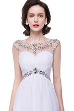 A-line Crystal Jewel Chiffon Party Dress