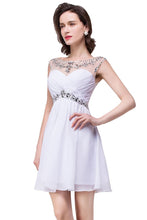 A-line Crystal Jewel Chiffon Party Dress