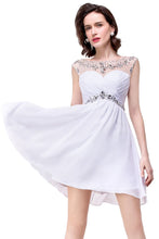 A-line Crystal Jewel Chiffon Party Dress