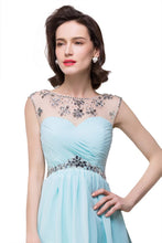 A-line Crystal Jewel Chiffon Party Dress
