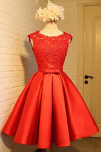 A-line Homecoming Dress Chic Red Short Prom Dress Party Dress PD388