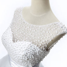 A-line Jewel Tulle Party Beading Dress