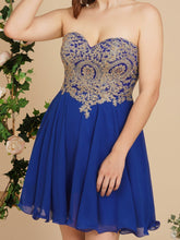 A Line Lace Appliques Sweetheart Short Prom Dresses
