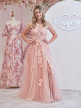 A Line One Shoulder Black Long Prom Dress with Appliques