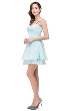 A-line One Shoulder Chiffon Homecoming Dress