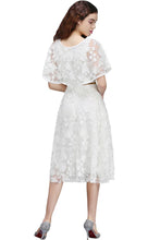 A-line Short Lace Crystal Homecoming Dress