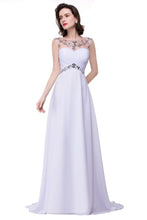 A-line Sweetheart Crystal Chiffon Evening Dress