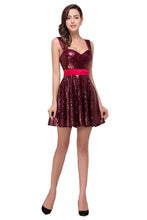 A-line Sweetheart sequins  Prom Dress
