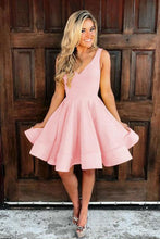 A-line Yellow Satin Short Prom Dress Homecoming Dress Short Prom Dresses  PG113