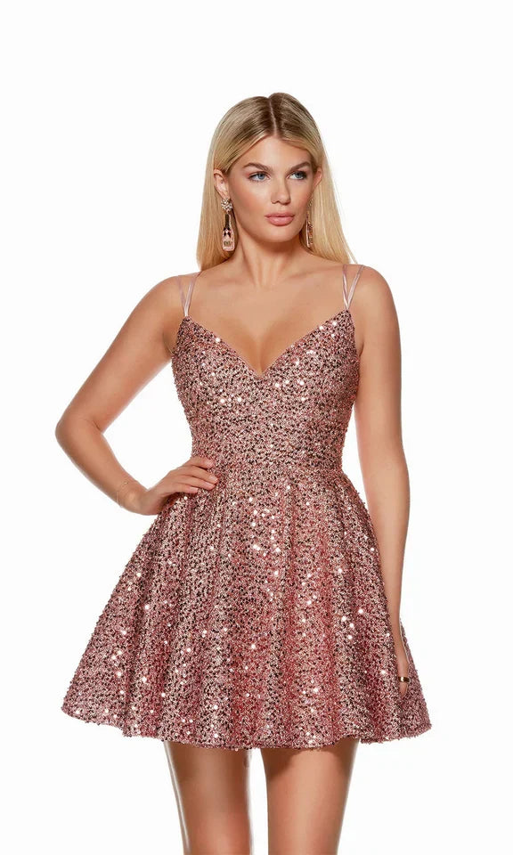 Off The Shoulder Cocktail Dresses Shiny Party Dresses SYH84