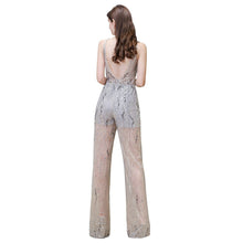 Amazing Illusion High Neck See-through Party Jumpsuit Sleeveless Prom Wear