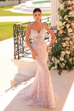 Amazing Long Mermaid Spaghetti Straps Lace Beading Sleeveless Prom Dress