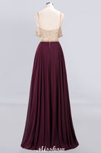 Appliques Spaghetti Straps Prom Dresses | A-Line Sleeveless Evening Dresses