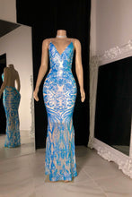 Beautiful Long Mermaid Sleeveless V-neck Backless Prom Dress