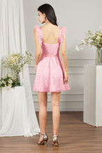 Pink Short A-line Sweetheart Tulle Beading Formal Prom Dresses