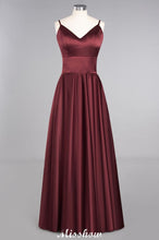 Burgundy Evening Maxi Dress Charming V-Neck Backless Wedding Party Dress