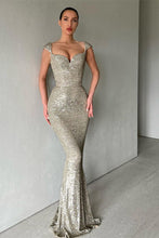 Mermaid Off The Shoulder Sweetheart Long Prom Dress with Sequins