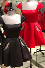 Cap Sleeves Short Royal Blue Homecoming Dress with Lace Up Back PD321