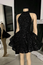 Charming High-neck Sleeveless MIni Prom Dress With Beading