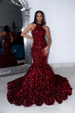 Charming Long Mermaid Sleeveless High Collar Prom Dress