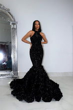 Charming Long Mermaid Sleeveless High Collar Prom Dress