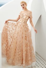 Charming Off Shoulder Aline Princess Dress Tulle Swing Evening Party Dress Quincenera Dress