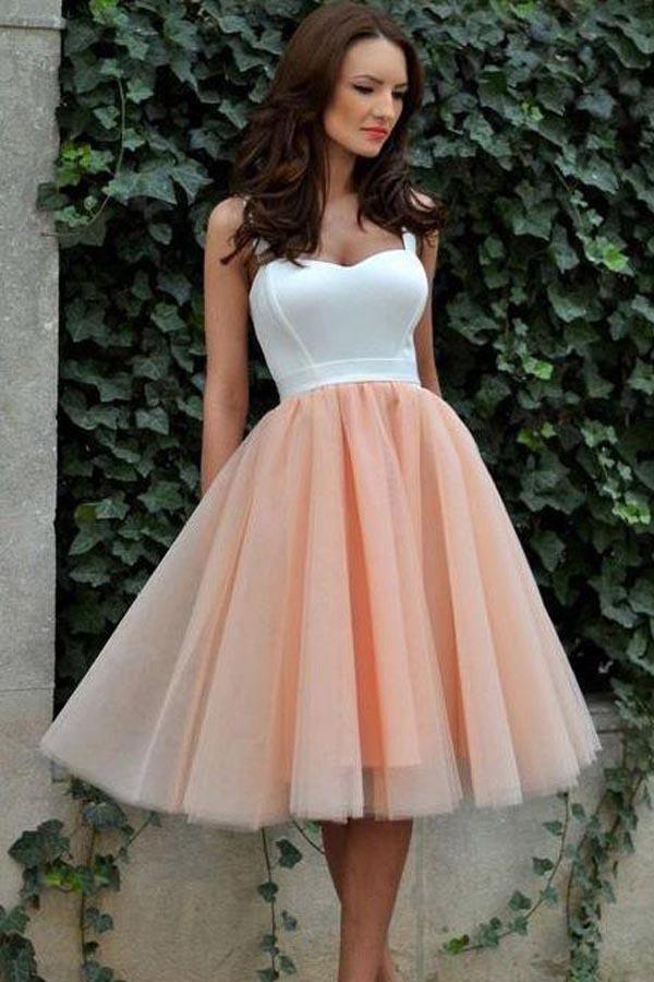 Homecoming Dress Sexy Straps Tulle Short Prom Dress Party Dress PD357