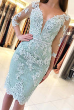 Short Mermaid Off-the-shoulder Lace Prom Dress with Sleeves