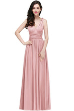 Chiffon V-Neck Floor-length A-line Evening Dresses
