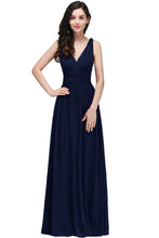 Chiffon V-Neck Floor-length A-line Evening Dresses