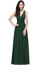 Chiffon V-Neck Floor-length A-line Evening Dresses