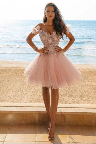 Lace Appliques Cocktail Dresses Party Dresses Short Prom dresses ZY829