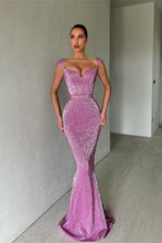 Mermaid Off The Shoulder Sweetheart Long Prom Dress with Sequins