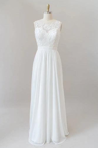 A-line Boho Straps Lace Wedding Dress
