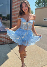 A-Line Sweetheart Tiered Short Homecoming Dress