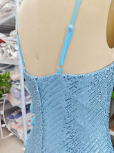 Beautiful Blue Halter Sequins Chiffon Ruffles Cocktail Dress Homecoming Dress Y8251