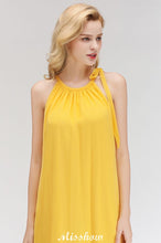 Elegant Halter Simple Sleeveless Evening Dresses Knee Length