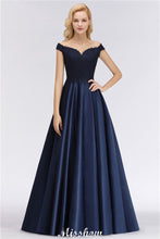 Elegant Off-the-Shoulder Ruffles Beads Prom Dresses | A-Line Sleeveless Evening Dresses