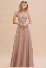 Elegant Sleeveless Aline Evening Swing Dress Bright Silk V-Neck Party Dress
