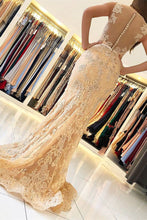 Elegant Sleeveless V-Neck Mermaid Evening Dress with Lace Appliques
