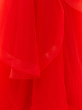 Elisa |Light Pink A Line Strapless Organza Prom Dress